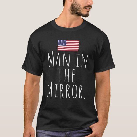 Man In The Mirror Funny Christmas Football Usa Fla Tシャツ (正面)
