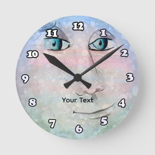 Man in the Moon ラウンド壁時計 (正面)