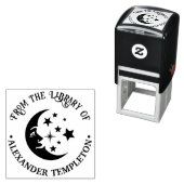 Man in the Moon Stars Library図書名 セルフインキングスタンプ (インサイチュ)
