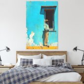 Man in the Shade – キューバシ素朴ーン キャンバスプリント (インサイチュ (寝室))