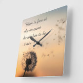Man is Free Voltaire Quote スクエア壁時計 (傾斜)
