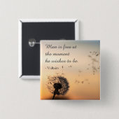 Man is Free Voltaire Quote 缶バッジ (正面&裏面)