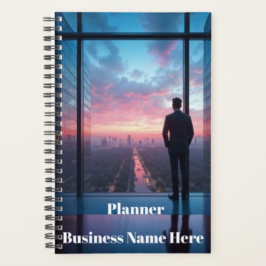 Man Looking Out Window Text Scheduling Projects 2 プランナー手帳 (正面)