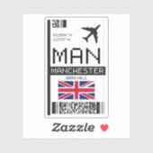 MAN Manchester, England Airport搭乗券 シール (シート)