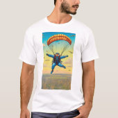 MAN_MANUALトレンドパラシュート印刷Tシャツ Tシャツ (正面)