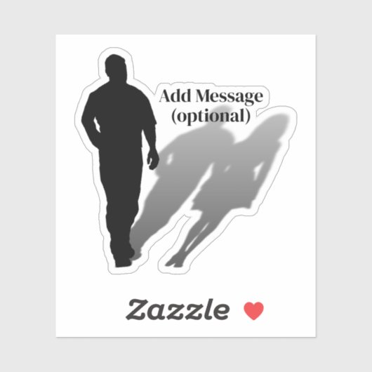 Man Missing Woman Silhouette シール (シート)