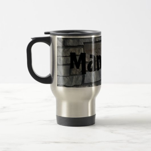 Man Mug on Rock on a トラベルマグ (左)