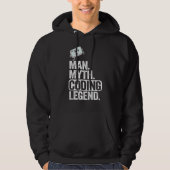 Man Myth Coding Legend CoderパパギークComputer Pro パーカ (正面)