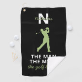 Man Myth Golf Legend Custom Name Monogram Golf ゴルフタオル (インサイチュ)