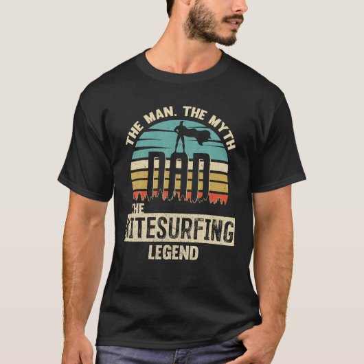 Man Myth Legend Dad Kitesurfing Tシャツ (正面)
