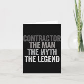 Man Myth The Legend Contractor Dad Funny General C カード (正面)