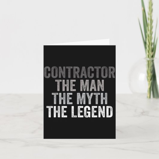 Man Myth The Legend Contractor Dad Funny General C カード (正面)