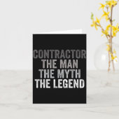 Man Myth The Legend Contractor Dad Funny General C カード (黄色い花)