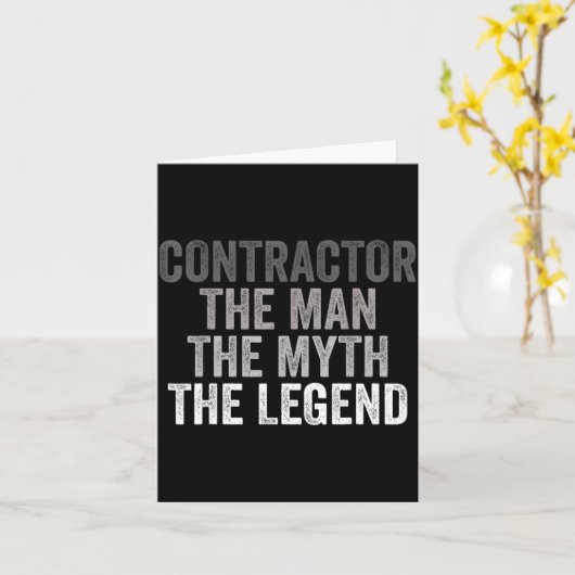 Man Myth The Legend Contractor Dad Funny General C カード (黄色い花)