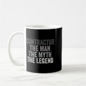 Man Myth The Legend Contractor Dad Funny General C コーヒーマグカップ (左)