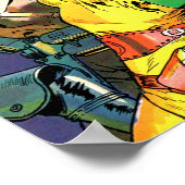 MAN O'火星クールヴィンテージ漫画ブックカバーアート ポスター (角)