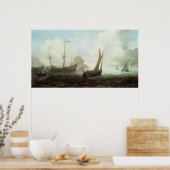 Man-o'-War敬礼を行う17世紀 ポスター (キッチン)