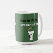 Man of Faith ...Spirit of The Wolf SHIRT コーヒーマグカップ (正面右)