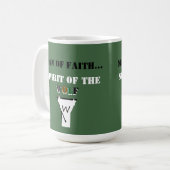 Man of Faith ...Spirit of The Wolf SHIRT コーヒーマグカップ (正面左)