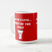 Man of Faith ...Spirit of The Wolf SHIRT コーヒーマグカップ (正面左)