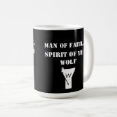 Man of Faith ...Spirit of The Wolf SHIRT コーヒーマグカップ (正面右)