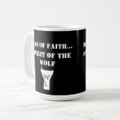 Man of Faith ...Spirit of The Wolf SHIRT コーヒーマグカップ (正面左)