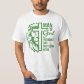 Man of God夫Daddy Protector Hero Tシャツ (正面)