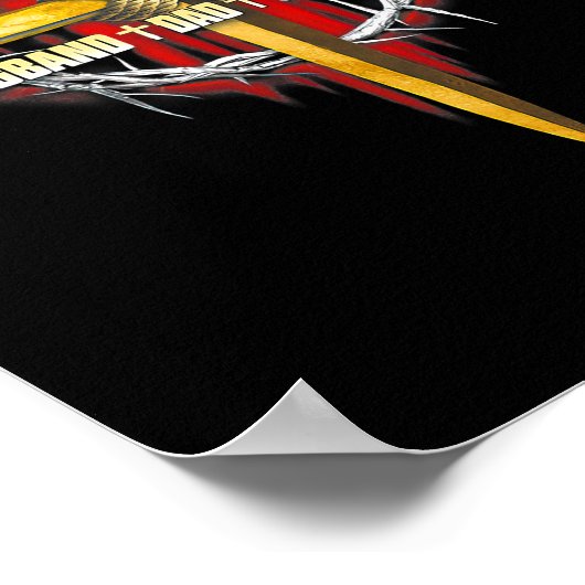 Man Of God Husband Dad Christian Jesus Apparel ポスター (角)