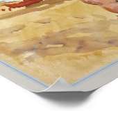 Man onビーチフロリダby John Singer Sargent ポスター (角)