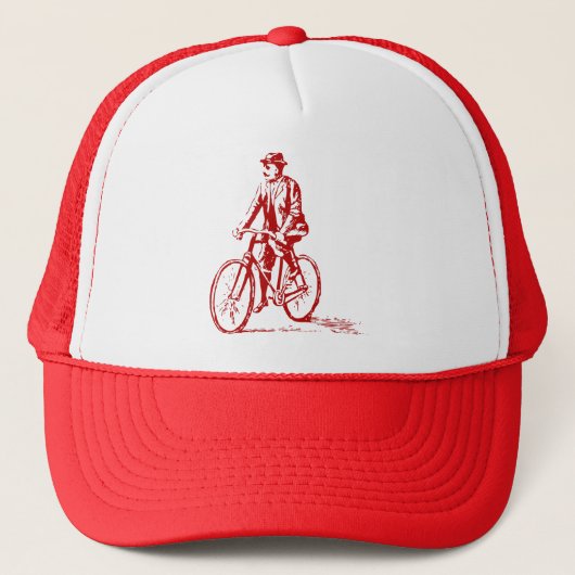 Man on a Bike - Ruby Red キャップ (正面)