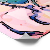 Man on Cell Phone Abstract, Matisse Style ポスター (角)