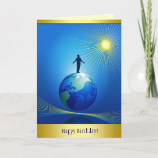 Man on Globe カード