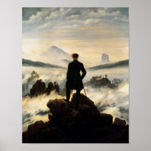 Man on Mountain Top Vintageポスター ポスター