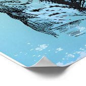 Man on the Moon Inspired Original Print Design ポスター (角)