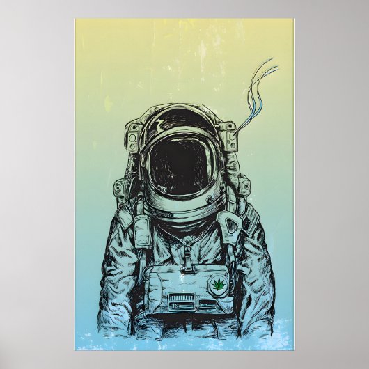 Man on the Moon Inspired Original Print Design ポスター (正面)