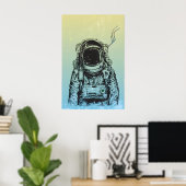 Man on the Moon Inspired Original Print Design ポスター (ホームオフィス)