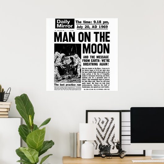Man on the moon poster ポスター (ホームオフィス)