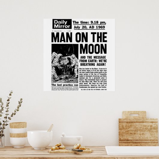 Man on the moon poster ポスター (キッチン)