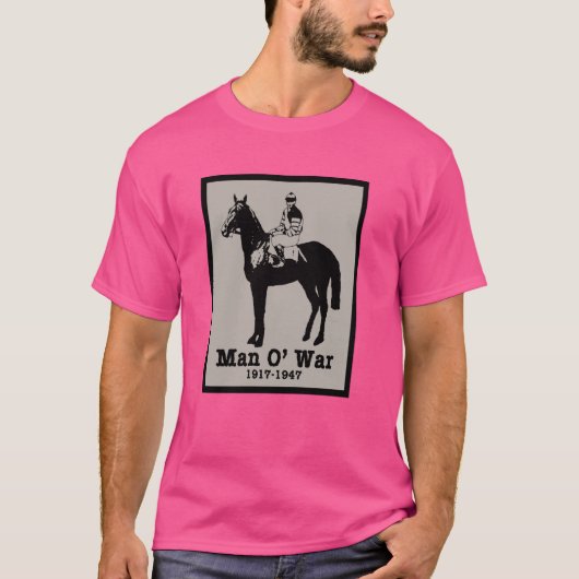 MAN O'WARヴィンテージ競走馬 Tシャツ (正面)