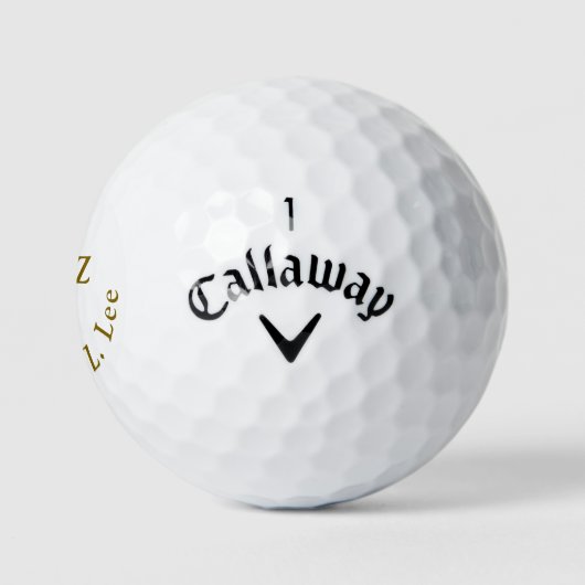 Man Playing Golf Elegant Monogram  ゴルフボール (ロゴ)