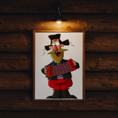 Man Playing The Accordion ポスター
