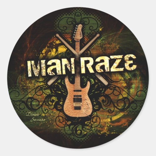 man raze pc1/stixシール ラウンドシール (正面)