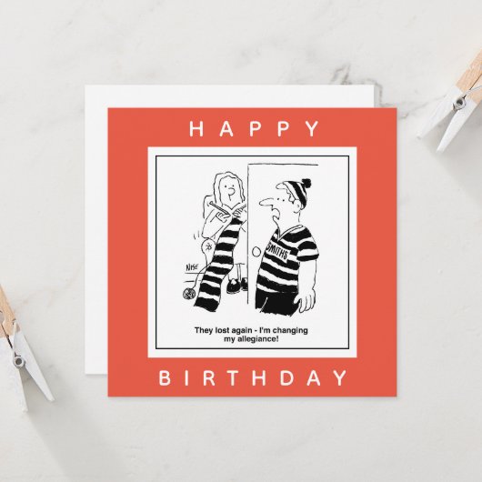 Man Says Team 失った So Changing Adritiance Cartoon カード (正面/裏面インサイチュ)