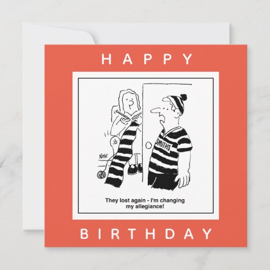 Man Says Team 失った So Changing Adritiance Cartoon カード (正面)