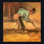 Man Stooping with Stick or Spade, Vincent van Gogh ポスター<br><div class="desc">Man Stooping with Stick or Spade (c. 1882) by Vincent van Gogh is a vintage Post Impressionism fine art agricultural painting. A peasant farmer working in the field on his farm. A daily life agriculture scene with a man doing his daily farming chores. About the artist: Vincent Willem van Gogh...</div>