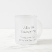 Man submerged in a cup of coffee フロストグラスマグカップ (正面右)