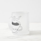 Man submerged in a cup of coffee フロストグラスマグカップ (正面左)