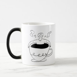 Man submerged in a cup of coffee モーフィングマグカップ