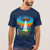 Man UFOブルーTシャツ Tシャツ (正面)