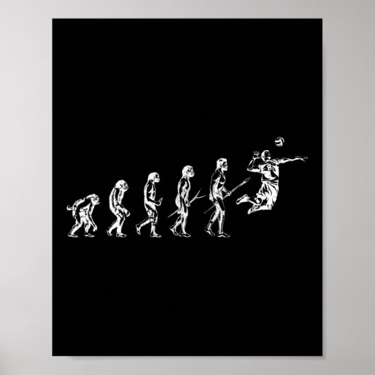 Man Vball Player Beaのバレーボールおもしろいの進化 ポスター (正面)